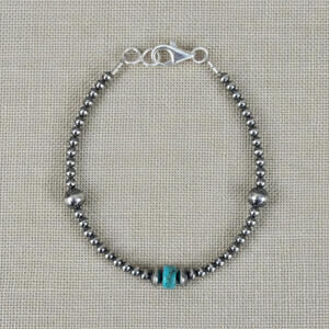 Touch of Blue Sterling Pearl Bracelet